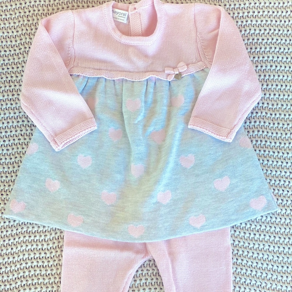 3-6 mos. Mayoral Knit sweater & pants ❤️